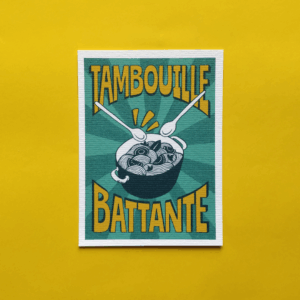 Carte Postale Tambouille Battante - vert ou rose