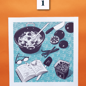 Affiche Confiture - bleu