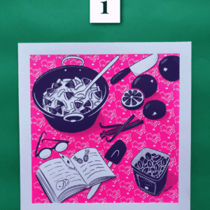 Affiche Confiture - rose fluo