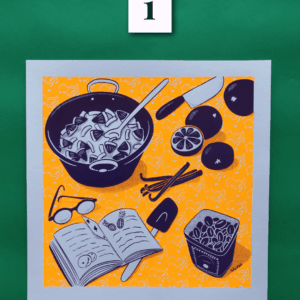 Affiche Confiture - orange fluo