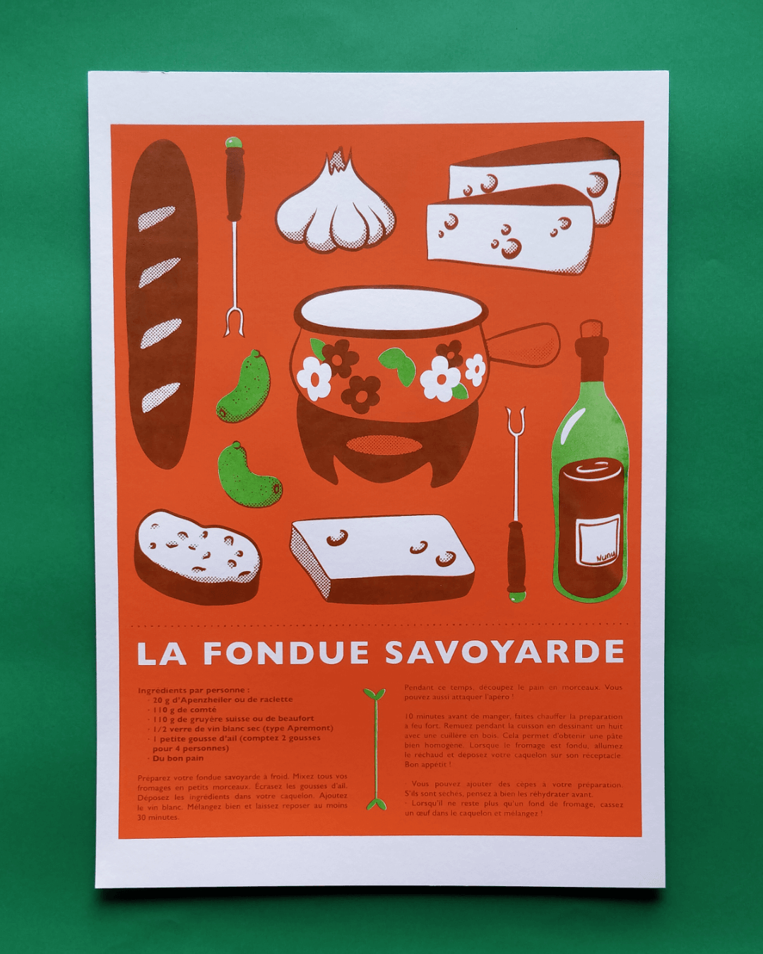 Affiche Fondue Savoyarde - orange