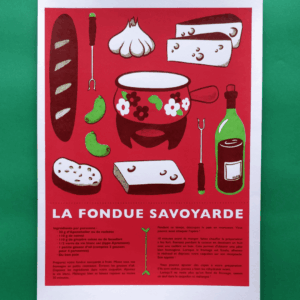Affiche Fondue Savoyarde - rouge