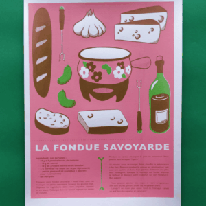 Affiche Fondue Savoyarde - rose