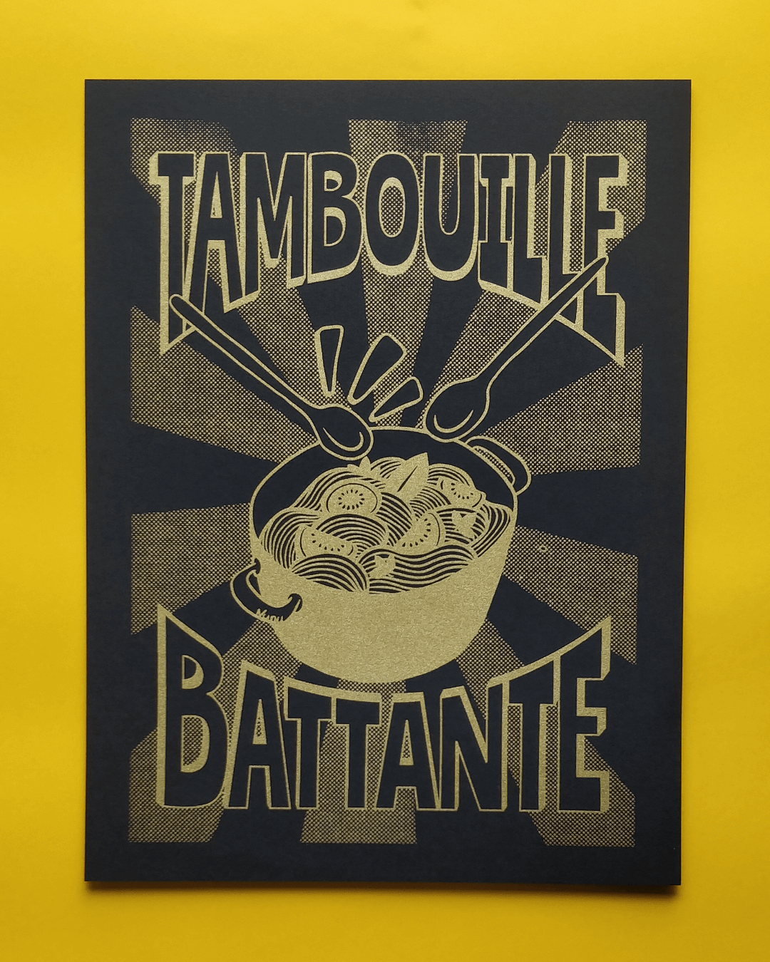Affiche Tambouille Battante - noir