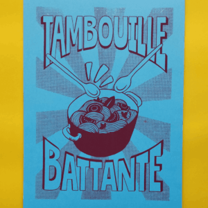 Affiche Tambouille Battante - bleu ciel