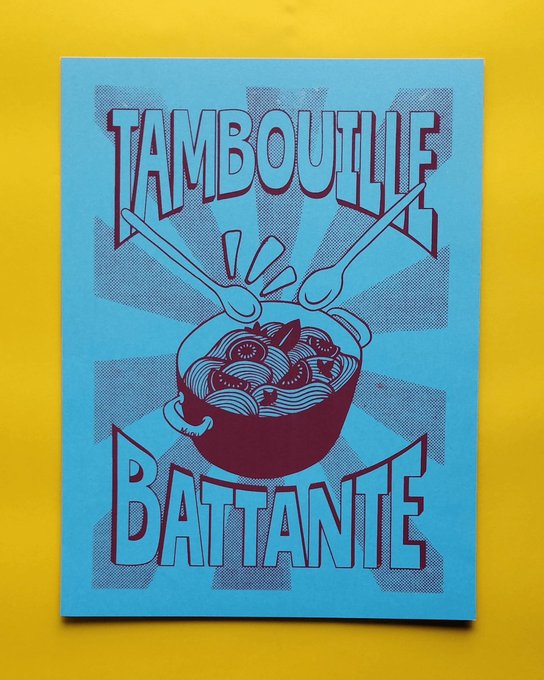 Affiche Tambouille Battante - bleu ciel