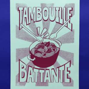 Affiche Tambouille Battante - vert d'eau