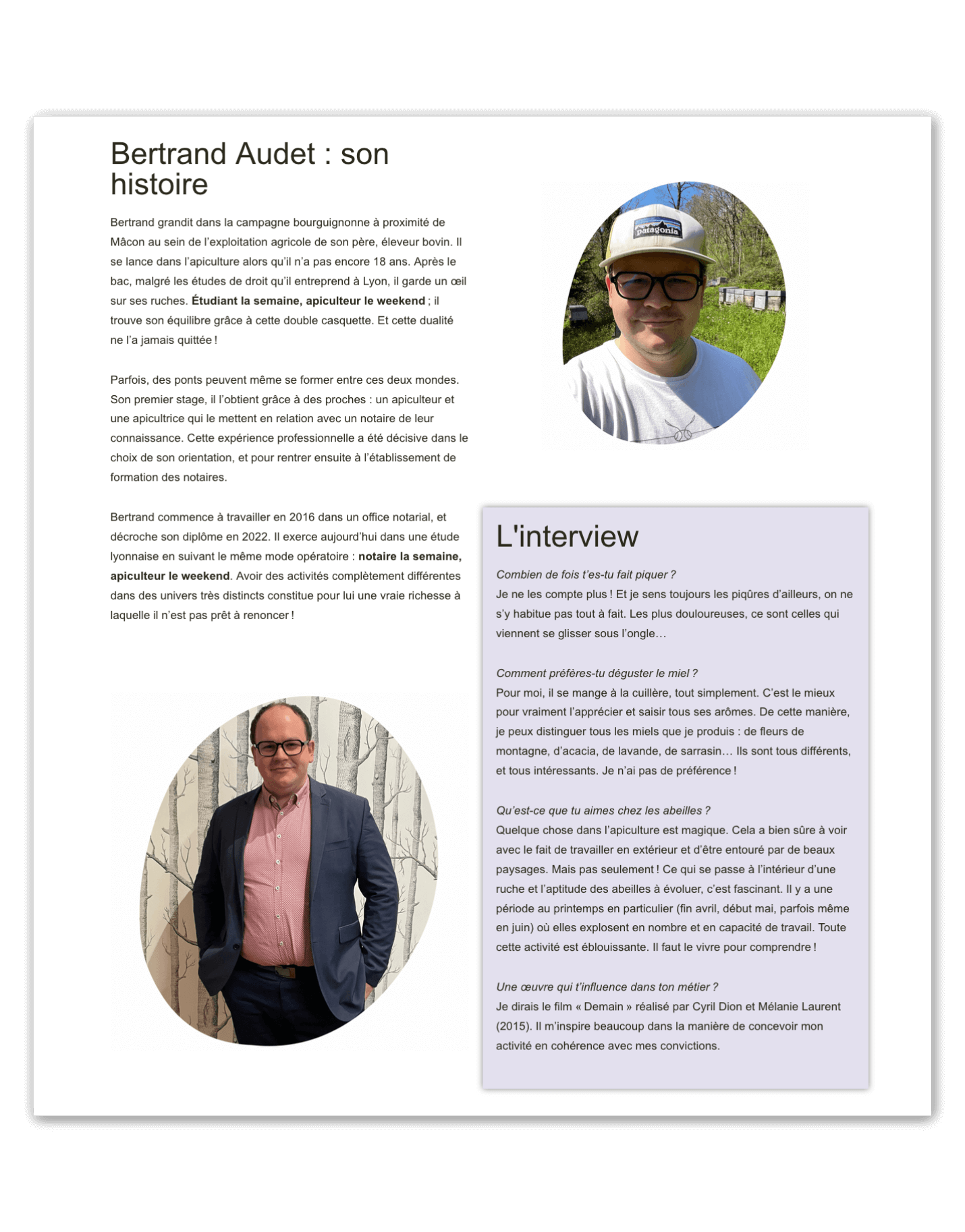 presentation de l apiculteur