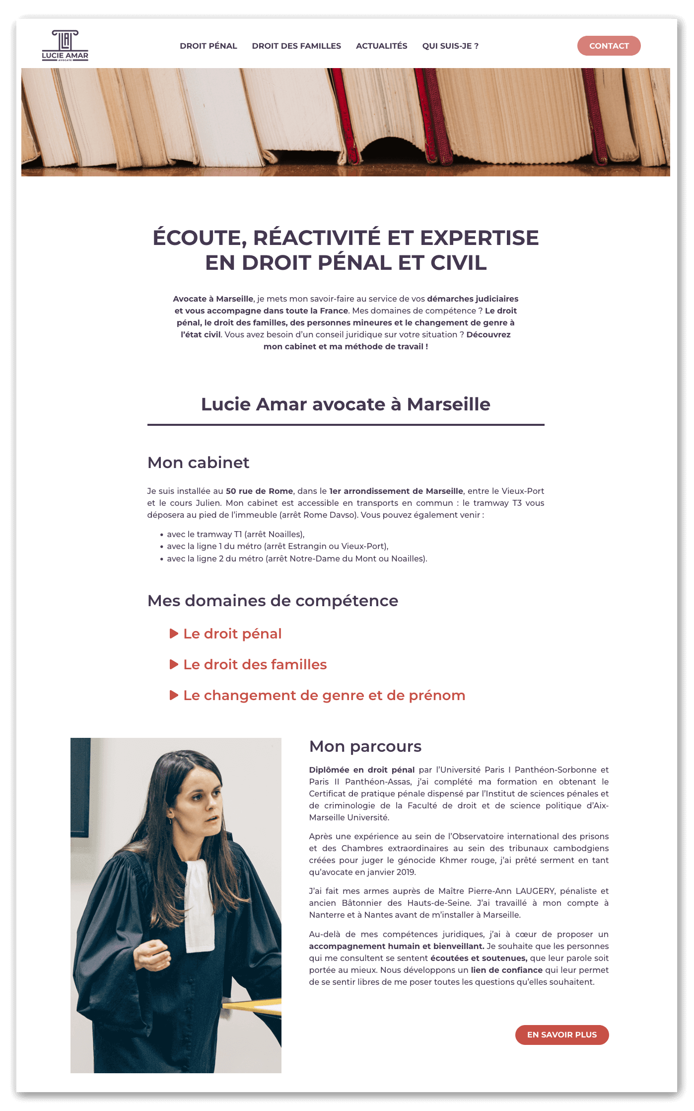 page d accueil lucie amar avocate