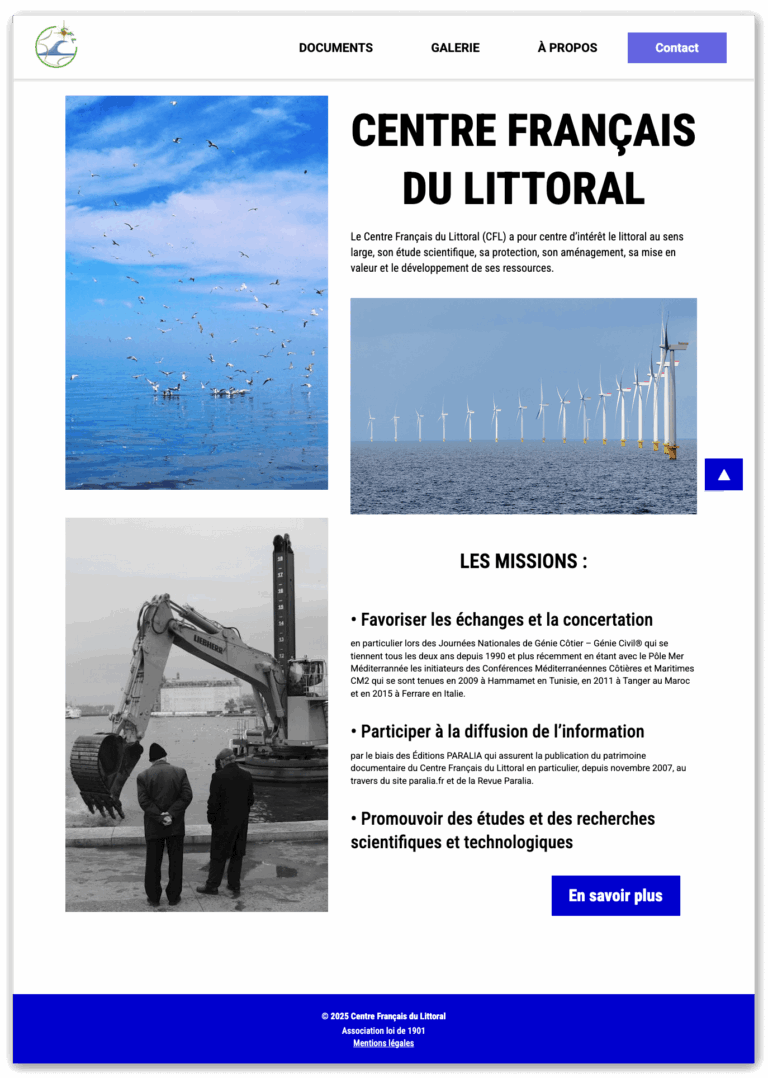 page d accueil centre francais du littoral